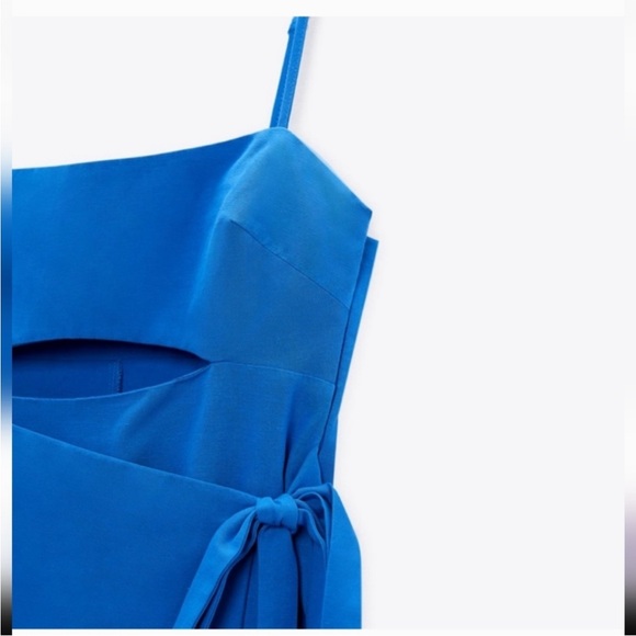 Zara Blue Mini Dress Skort XS - Picture 5 of 10